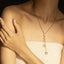 Collier cravate PASSION doré Cœur et Trèfle