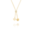 Collier cravate PASSION doré Cœur et Trèfle