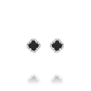 Boucles d'Oreilles LÉGENDE petit Trèfle Noir