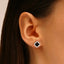 Boucles d'Oreilles LÉGENDE petit Trèfle Noir