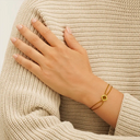 Bracelet Oeil de tigre & Brun LÉGENDE
