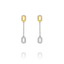 Boucles d'oreilles STYLES Maillons Bicolores