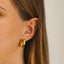 Boucles d'Oreilles FORMES C dorés croisés