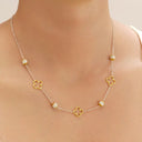 Collier LÉGENDE bicolores Perles Trèfles