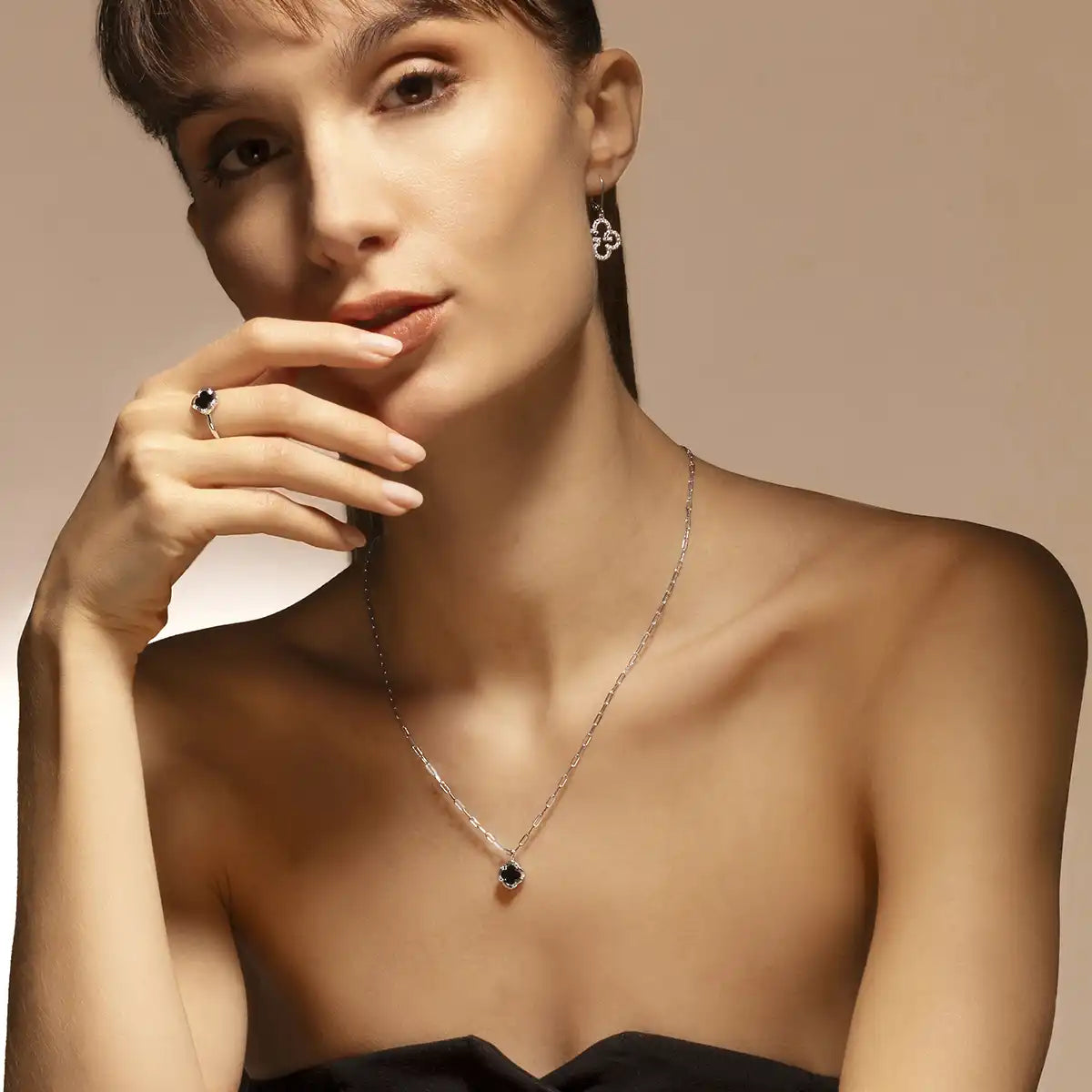 KONFEN Boucles D'Oreilles Trèfle Argent 925 Zircone - Hypoallergéniques Femme Fille (Argent/Or Rose)