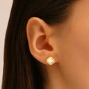 Boucles d'Oreilles LÉGENDE Doré petit Trèfle