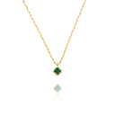 Collier LÉGENDE Trèfle Malachite