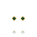 Boucles d'Oreilles Trèfle Malachite LÉGENDE