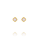 Boucles d'Oreilles Trèfle Nacre Rose LÉGENDE