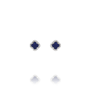 Boucles d'Oreilles Trèfle Lapis-Lazuli LÉGENDE