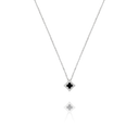 Collier Losange & Trèfle Noir LÉGENDE