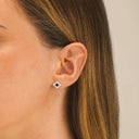 Boucles d'Oreilles Losange & Trèfle Noir LÉGENDE