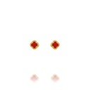 Boucles d'Oreilles Agate Rouge LÉGENDE