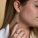 Boucles d'oreilles pendantes LÉGENDE Étoile Bleue