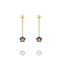 Boucles d'oreilles pendantes LÉGENDE Étoile Bleue