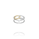 Bague STYLES – Maillons élégants en Argent Bicolore