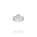 Bague PASSION – Cœur-cadenas en Argent et Oxyde de Zirconium