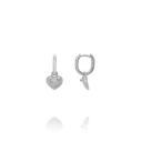 Boucles d'oreilles PASSION – Cœur-cadenas en Argent