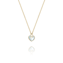 Collier PASSION – Cœur-cadenas en Argent Doré et Nacre