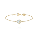 Bracelet PASSION – Cœur-cadenas en Argent Doré et Nacre