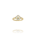 Bague trèfle LÉGENDE en Argent Doré & Nacre