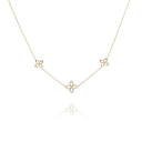 Collier Fleurs PASSION en Argent Doré et Oxydes de Zirconium