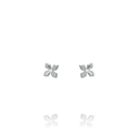 Boucles d'oreilles PASSION Fleurs avec Solitaire & Zircons
