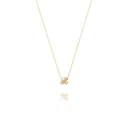 Collier Fleur en Argent Doré avec Oxyde de Zirconium