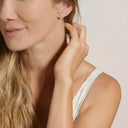 Boucles d'oreilles PASSION Fleurs en Argent & Zircons porté