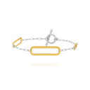 Bracelet bicolore STYLES Maillons Ovales