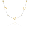 Collier LÉGENDE bicolores Perles Trèfles